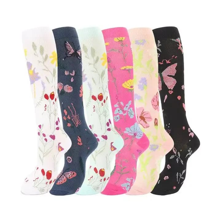 Chaussettes de compression en nylon anti-varices, chaussettes de compression, chaussettes de yoga, a