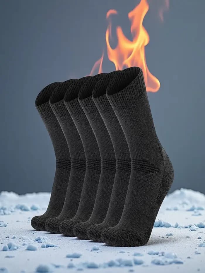Chaussettes de randonnée en laine mérinos pour hommes, chaussettes en laine pour l'extérieur - Pack
