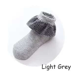 Une paire de chaussettes à volants en dentelle pour filles, à la mode, scintillantes, métalliques, a