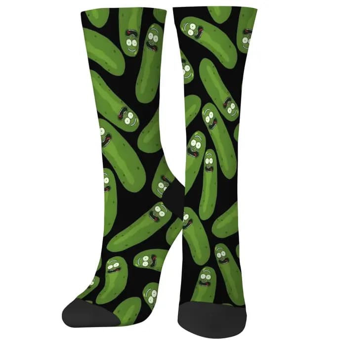 Dessin animé drôle concombre nouveauté chaussettes heureuses style Harajuku rétro tendance chaussett