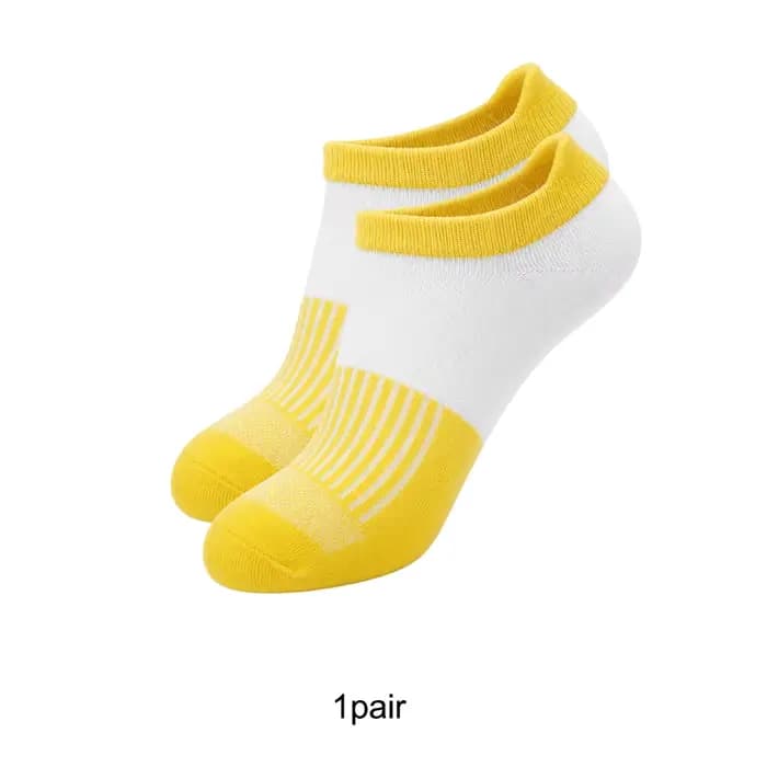 1/4/6 paires de chaussettes pour femmes, couleur unie, respirantes, en coton, rembourrées, coupe bas