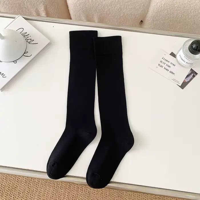 Bas de sport coréens pour femmes, chaussettes longues en coton pour filles JK, bas hauts de Style ja