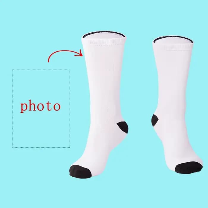 Chaussettes personnalisées pour le visage, mode, amusantes, chaussettes tube, nouveauté, confortable