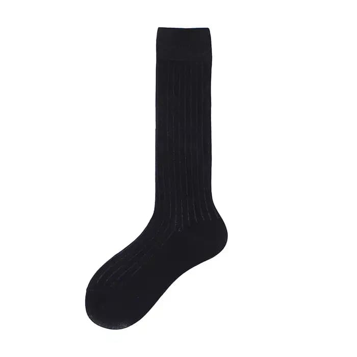 Chaussettes en coton pour hommes mi-mollet travail de bureau robe formelle chaussettes d'affaires po