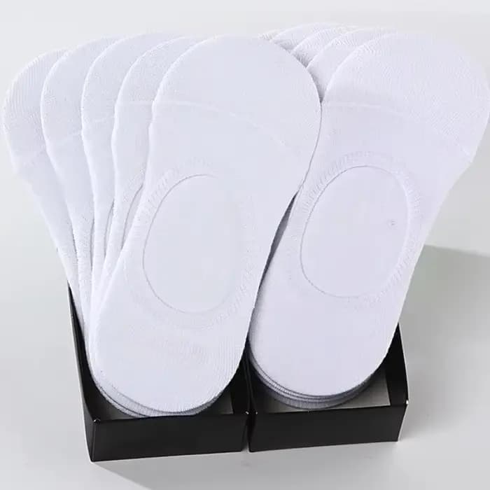 1/10 paires de chaussettes invisibles pour hommes cheville courte No Show bas coton noir blanc antid