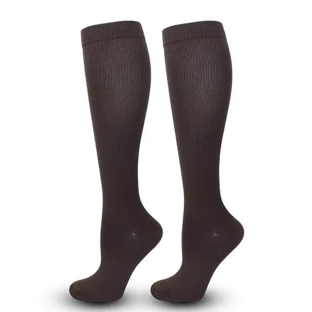 1 paire de chaussettes de Compression pour femmes et hommes, bas hauts de genou 15-20 mmHg pour cycl