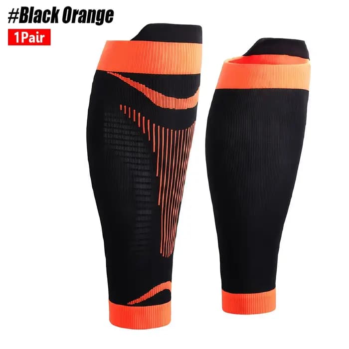 1 paire de manchons de compression élastiques pour mollets, pour hommes et femmes, chaussettes sans