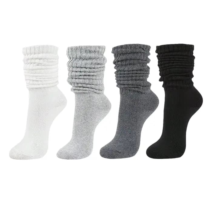Chaussettes en tricot amples pour femmes, chaussettes amples, chaussettes froissées pour femmes, cha