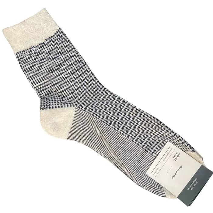 Chaussettes à carreaux en coton peigné pour hommes, style professionnel, tube moyen, chaussettes de