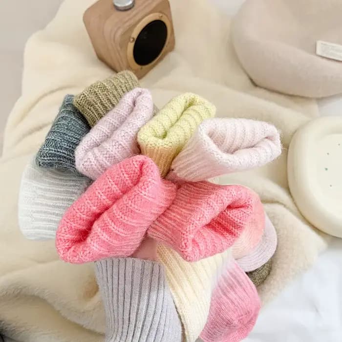 Chaussettes en laine de couleur progressive pour femmes