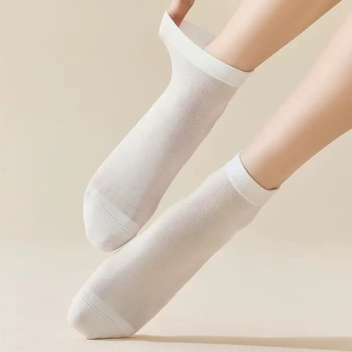 5 paires de chaussettes d'été en soie pour femmes