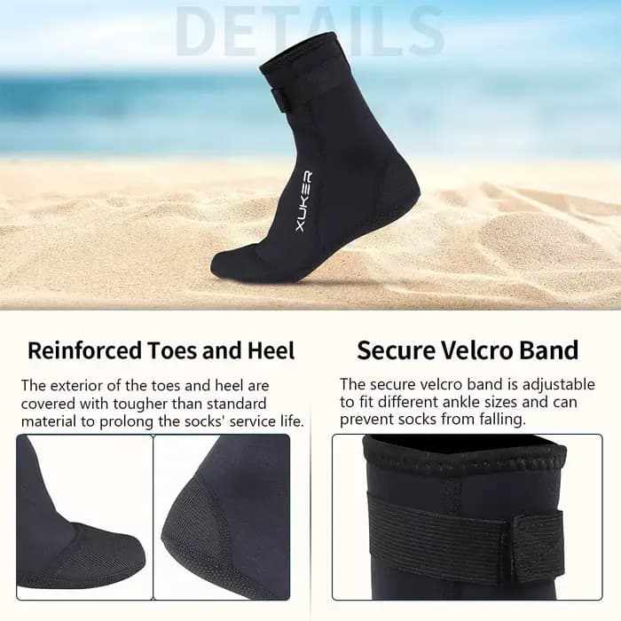 Chaussettes en néoprène 3mm, chaussons de plage, volley-ball, sable, football, plongée, natation, surf, apnée, pêche, pataugeoire, kayak, Rafting