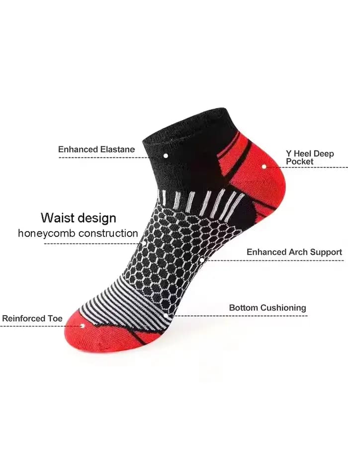 Chaussettes de sport courtes pour hommes, 6/12 paires, chaussettes athlétiques respirantes et absorbant l'humidité, toutes saisons, pour la course à pied, la salle de sport et le fitness