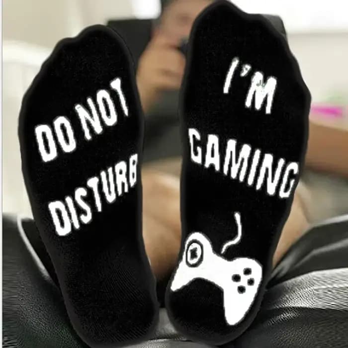 Chaussettes avec lettres amusantes et heureuses, «ne pas débogage, je suis mal de jeu», pour la maison, loisirs, nouveauté, fête, Club, Sokken, livraison directe