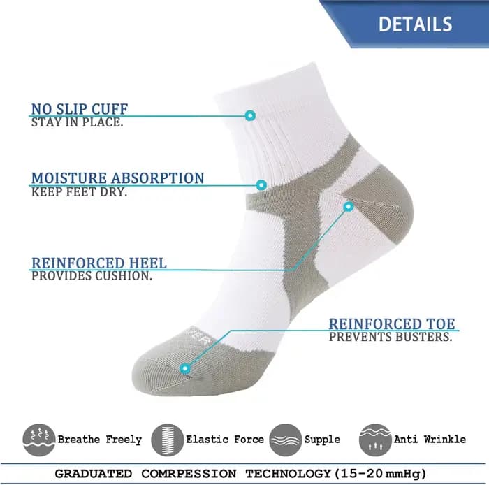 Chaussettes de cheville athlétiques pour hommes et femmes