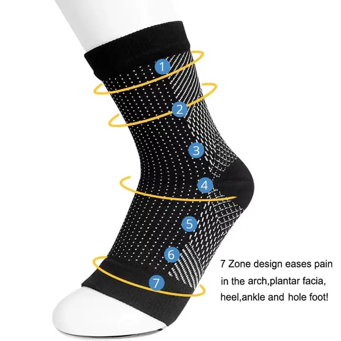Chaussettes de compression confortables anti-fatigue pour femmes, manchon élastique pour hommes, chaussettes de compression pour femmes soulageant les gonflements de la cheville