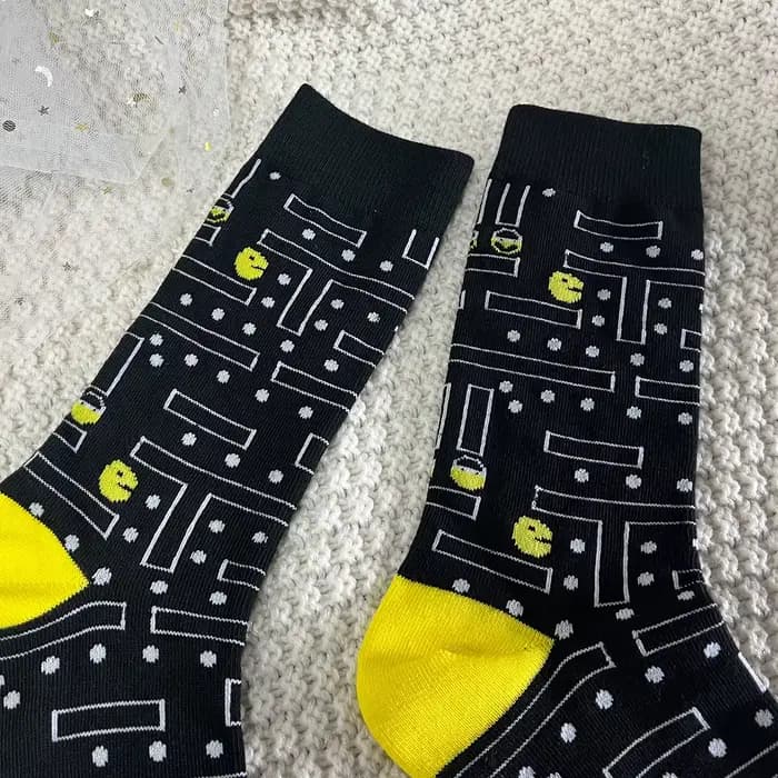 1 paire de chaussettes de jeu unisexe pour vieille école
