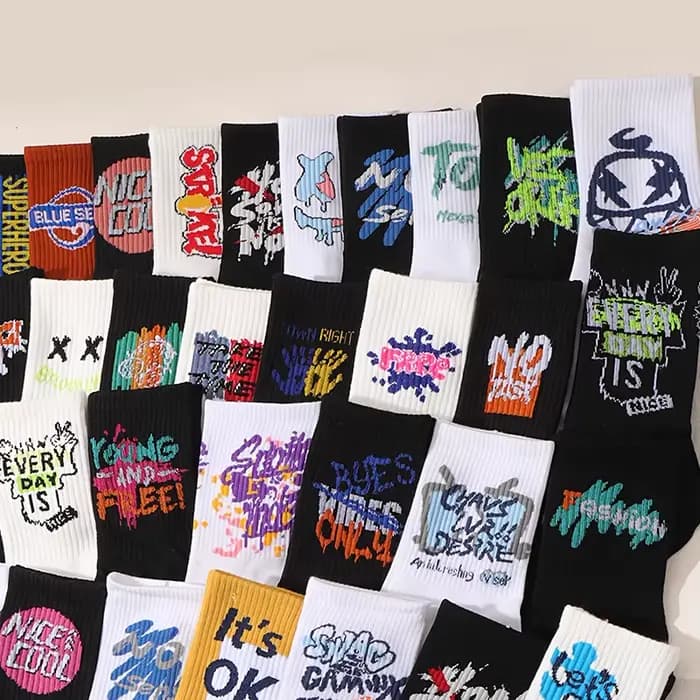 5 paires/10 paires de chaussettes de sport longues unisexes
