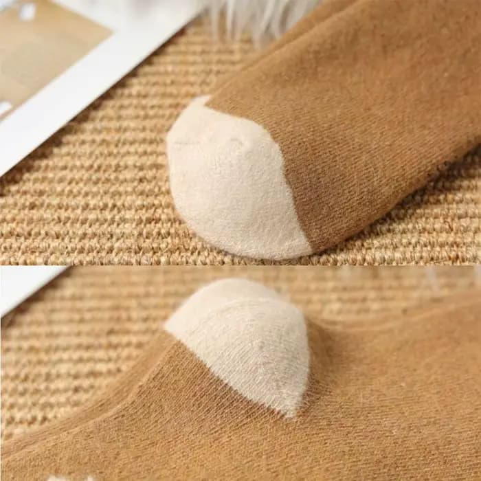 Chaussettes épaisses en laine de chameau douce, chaussettes en peluche décontractées, chaussettes d'hiver chaudes, mode, 1 paire