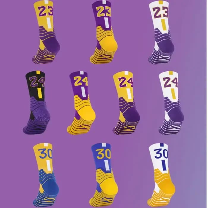 Chaussettes de basket-ball Elite pour hommes, Kobe Bryant, sport, garçons et enfants, balles Jordan, serviette à Tube moyen pour l'entraînement