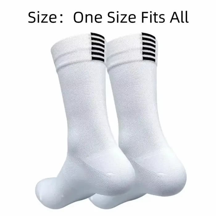 Nouvelles chaussettes de cyclisme professionnelles respirantes mi-mollet pour VTT