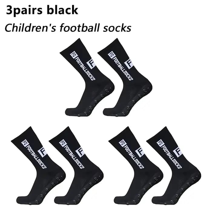 3 paires de chaussettes de football respirantes pour enfants et jeunes