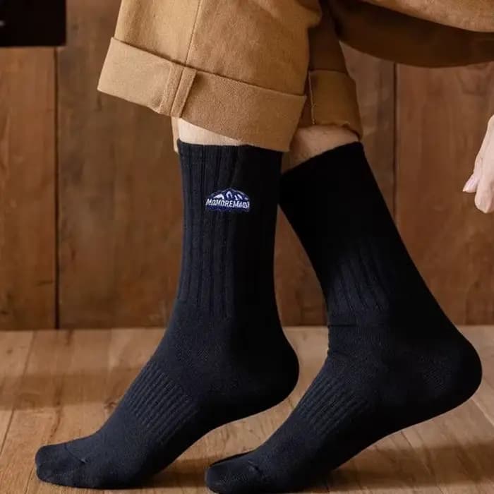 Chaussettes unies épaisses pour hommes et femmes