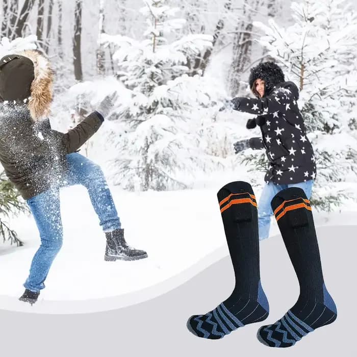 Chaussettes thermiques électriques métropolitaines pour hommes et femmes, chaussettes chauffantes lavables, chauffe-pieds de ski en plein air, sports d'hiver