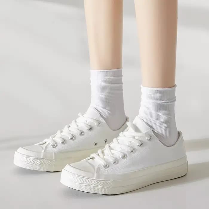 Ice InjSocks-Chaussettes d'été pour femmes, fines, respirantes, en nylon solide, décontractées, mode japonaise, tube long, 3 paires