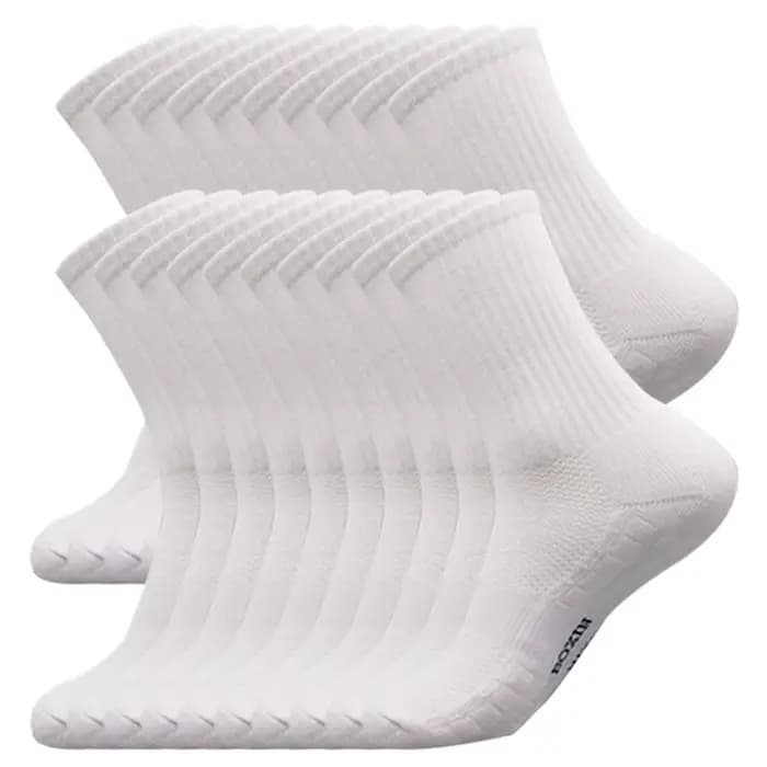 5/10/20 paires nouveau Cool hommes noir blanc chaussettes chaudes ensemble automne hiver mâle couleur unie Sport