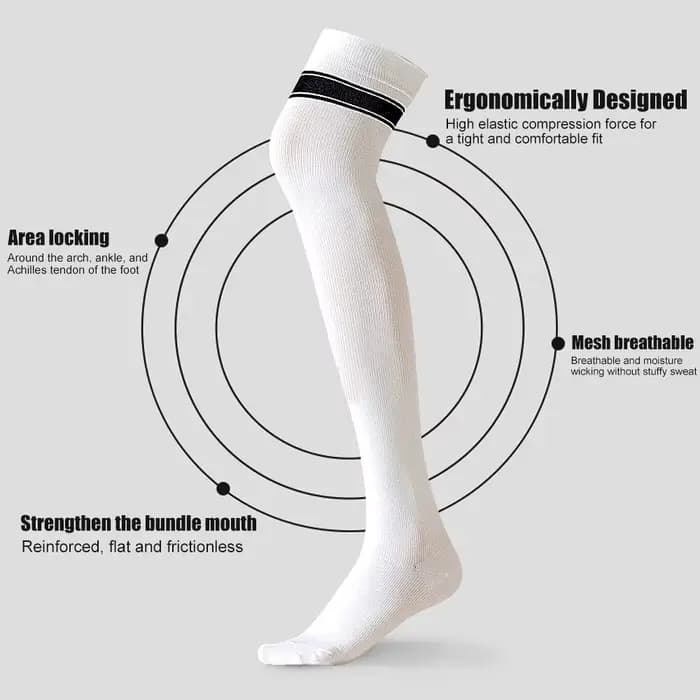 1 paire de chaussettes hautes à rayures au-dessus du genou