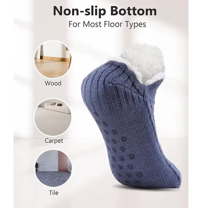Chaussettes pantoufles d'hiver avec pinces pour hommes et femmes – Chaudes