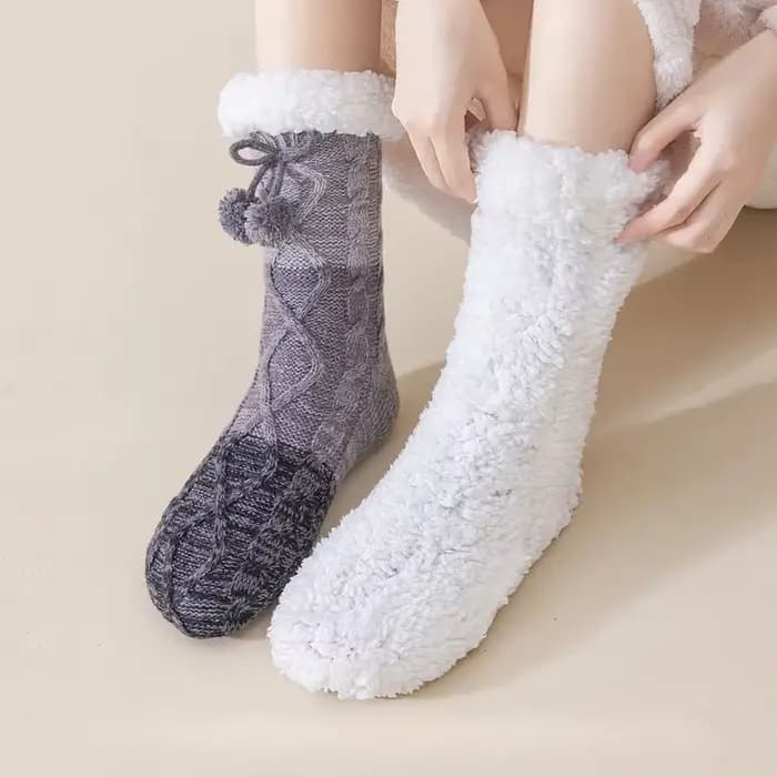 Chaussettes épaisses et chaudes en laine d'agneau