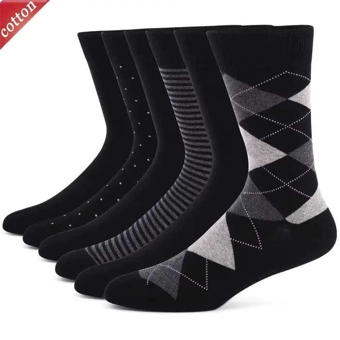 5 paires de chaussettes pour hommes ensemble surdimensionné Simple affaires sport polyvalent mi