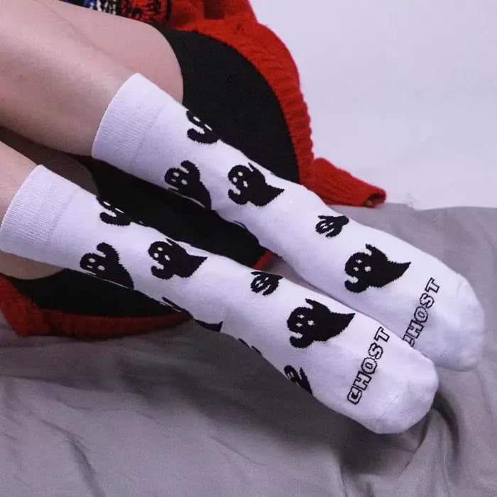 1 Paire de Chaussettes en Coton Noires pour Femme