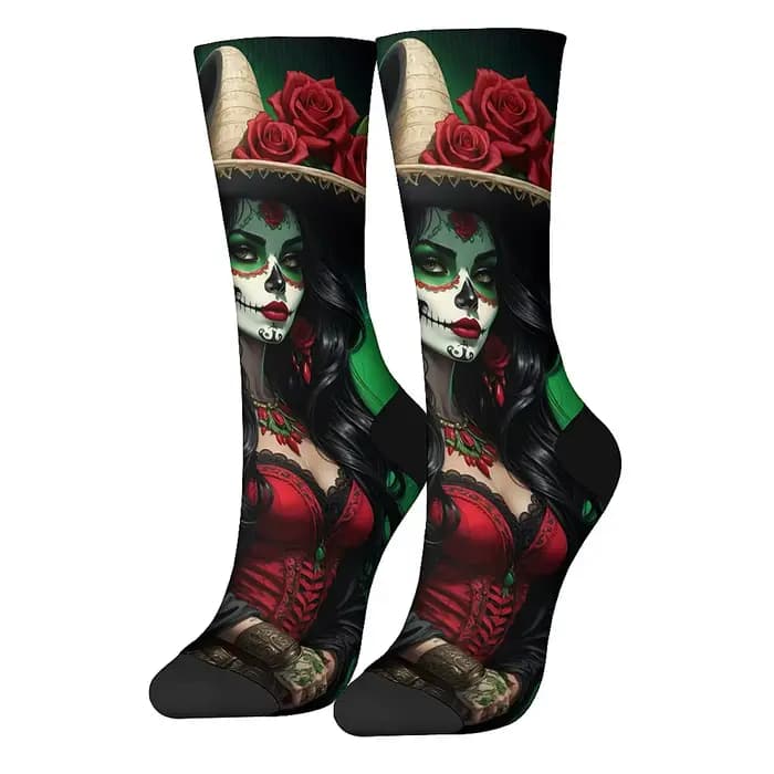 Chaussettes sur le thème du jour des morts pour hommes