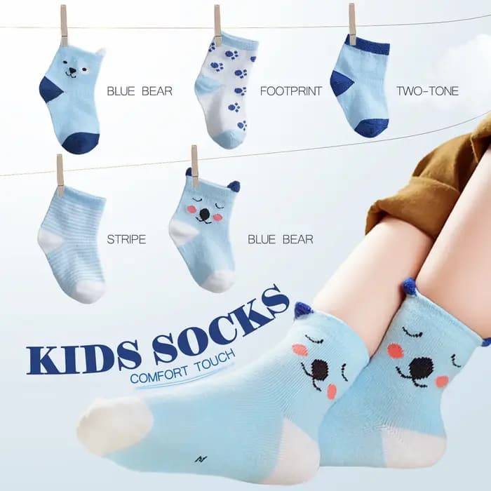Chaussettes d'hiver coordonnantes en coton pour enfants, chaussettes décontractées pour bébés garçons et filles, chaussettes de sol pour enfants avec poignées pour enfants de 0 à 8 ans, 5 paires par l