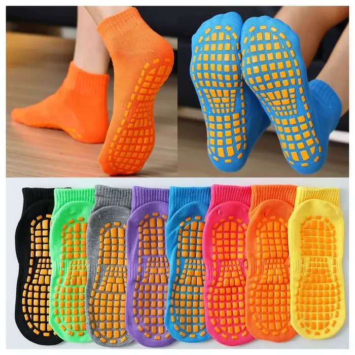 5 paires de chaussettes de trampoline pour enfants, chaussettes de yoga d'intérieur pour l'éducation préscolaire, chaussettes antidérapantes, chaussettes de sol pour la maison