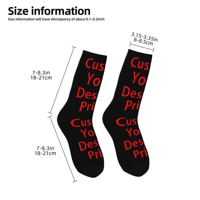 Personnalisez votre conception chaussettes femmes hommes chaud impression 3D Logo personnalisé imprimé