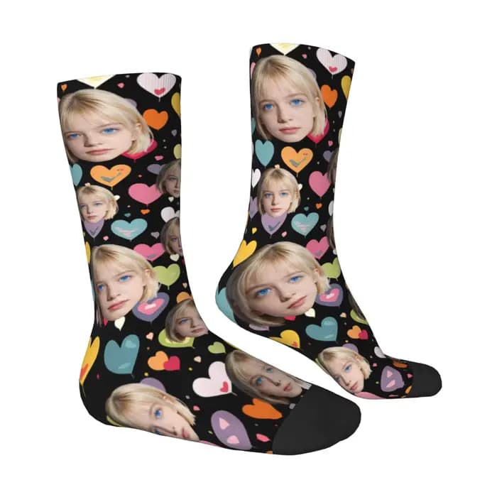 Chaussettes personnalisées en forme de visage