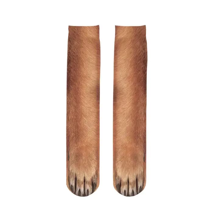 Funny Tiger Leopard Skin Socks For Women Elastic Multiple Choice Animal Paws Unisex Nylon Stockings Harajuku Casual Long