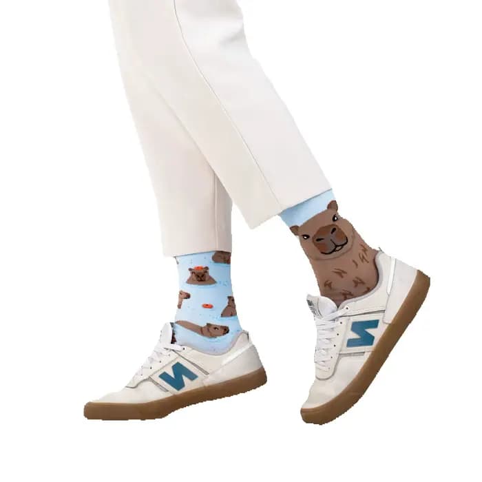 Drôle mignon Capibara coton équipage chaussettes unisexe femmes hommes mode Harajuku