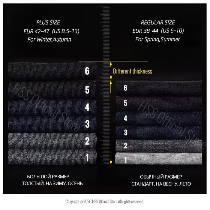 HSS – chaussettes en coton pour hommes