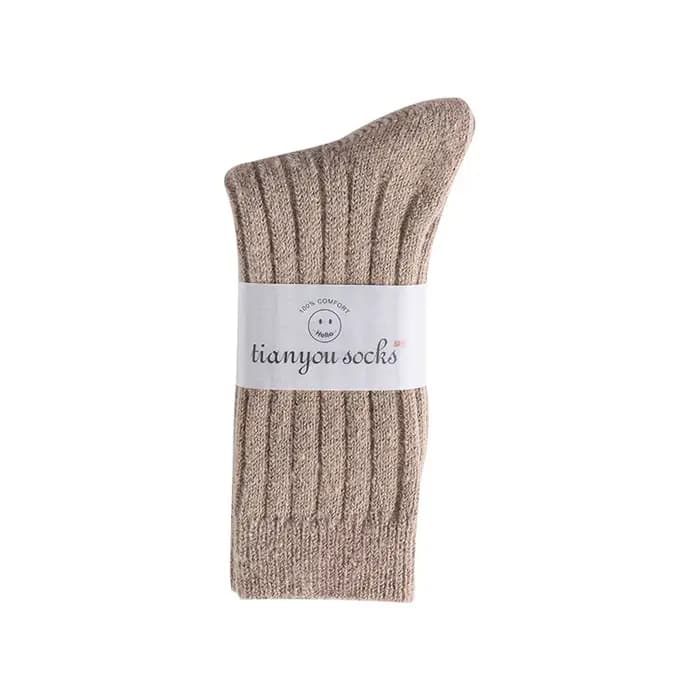Nouveau hiver cachemire laine femmes chaussettes décontracté mode japonaise couleur unie plus épais longue chaussette