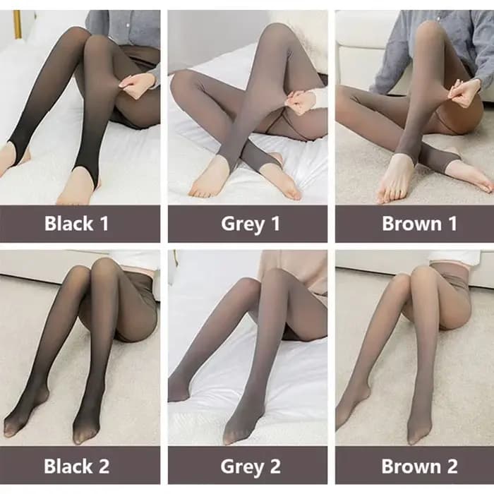 Collants thermiques doublés de fourrure pour femmes, chaussettes d'hiver chaudes, taille haute, élasticité, sourire, leggings pour dames