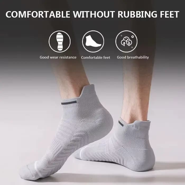 Chaussettes de sport respirantes pour hommes et femmes, chaussettes athlétiques pour le cyclisme, le basket-ball, le fitness, la course à pied, l'extérieur, 5 paires par lot