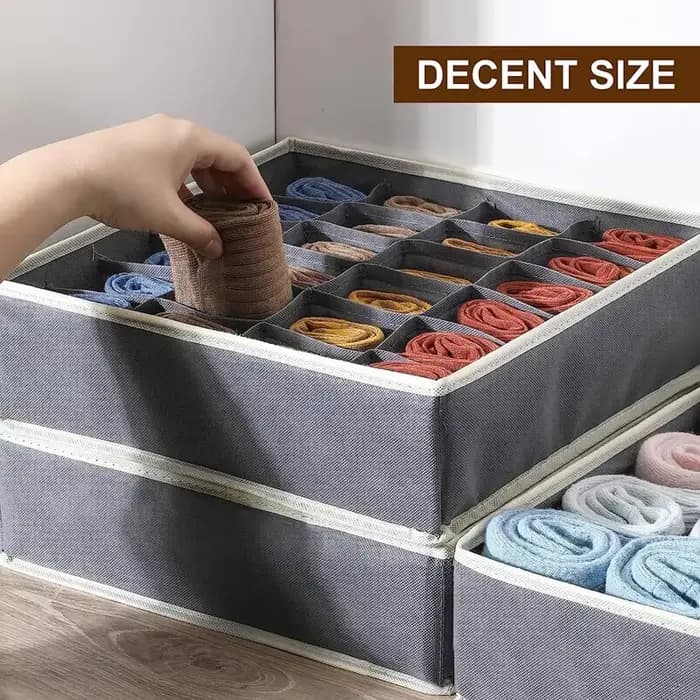 Organisateur de sous-vêtements de chaussettes, diviseur de tiroir pliable, organisateurs de placard, bacs, boîte de rangement d'organisation d'armoire pour chaussettes, sous-vêtements cravate