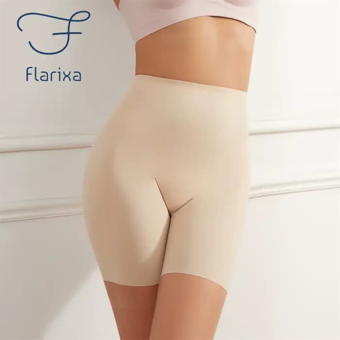 Flarixa sans couture taille haute femmes longue jambe ceinture culotte confortable sans