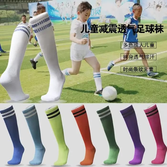 Chaussettes de football pour hommes et femmes chaussettes de football respirantes à rayures adaptées aux adolescents enfants chaussettes de sport de rugby en cours d'exécution