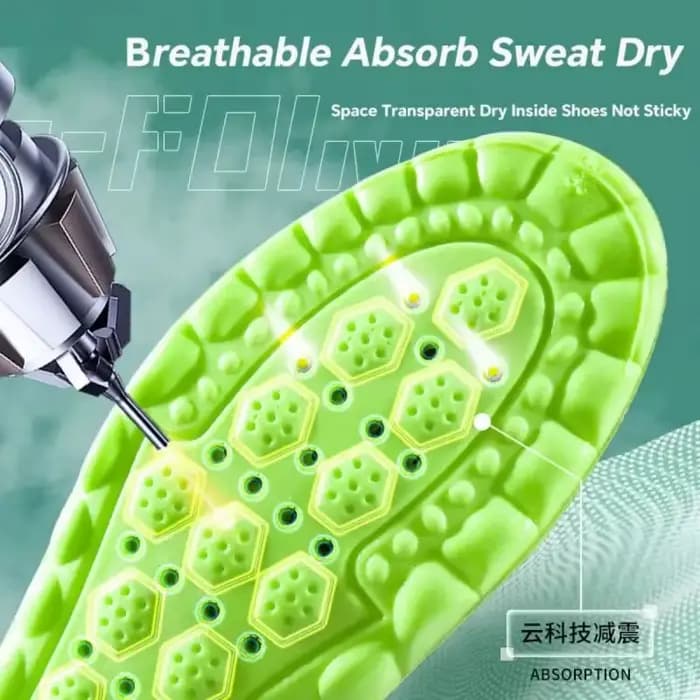 4 paires de semelles orthopédiques 4D Cloud Sport pour chaussures